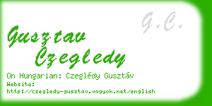 gusztav czegledy business card